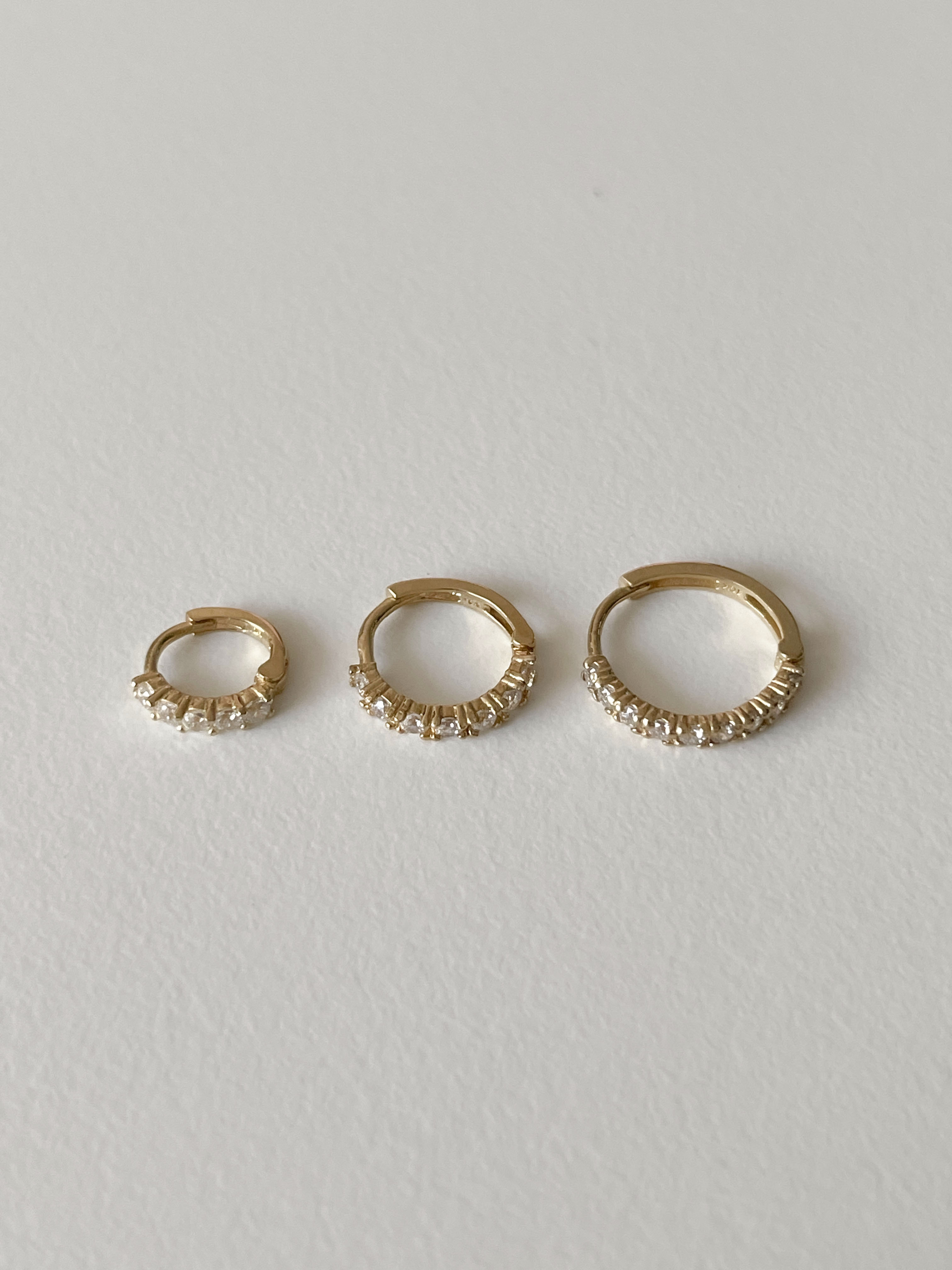 [14k gold] 리터 원터치 귀걸이 (3 size, 2 color)