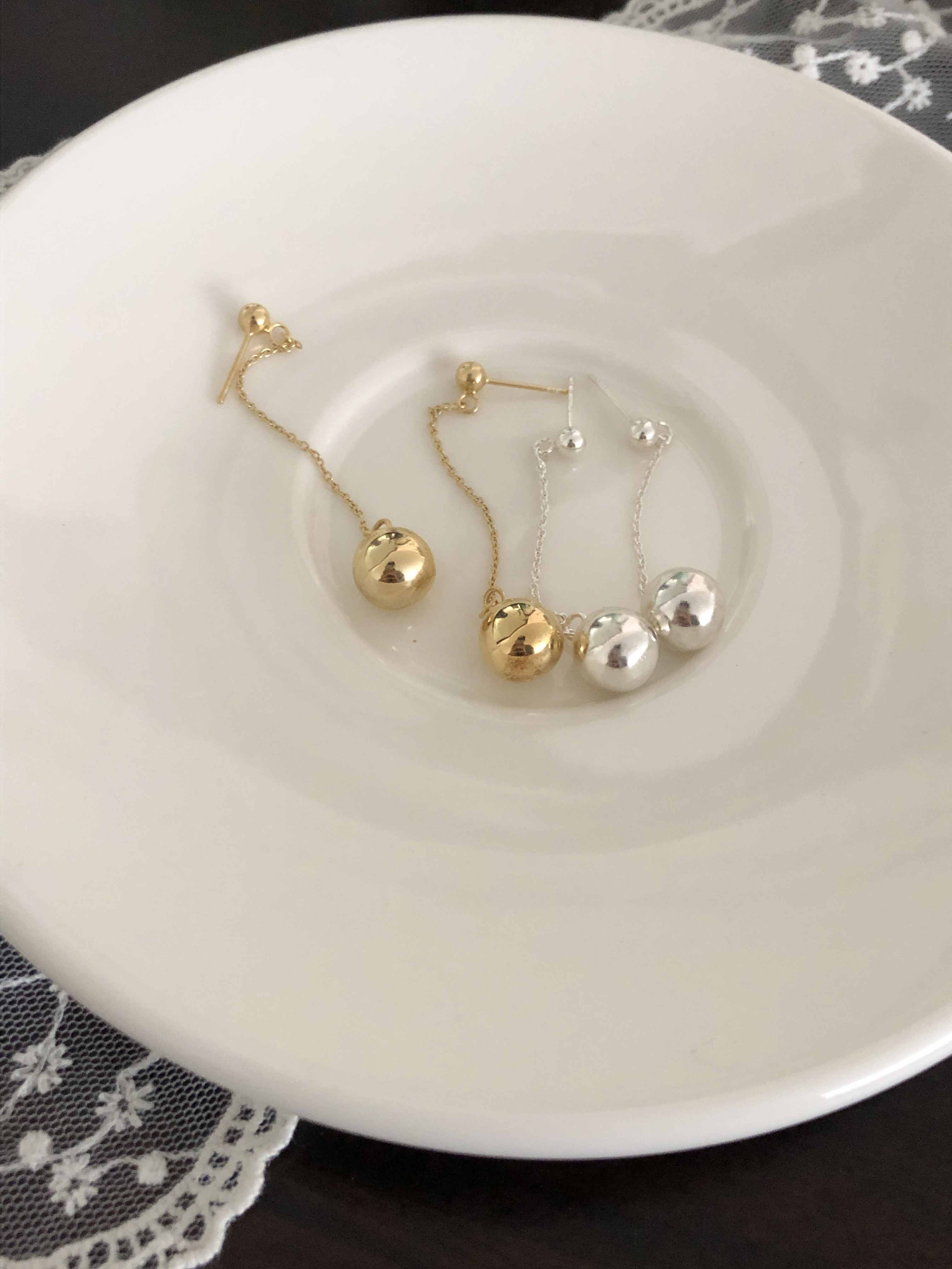 [925 silver] 어스 은 귀걸이 (2 color)